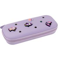 Пенал 1 отделение,  235*43*100 мм, Berlingo, "EVA lilac", внутренний карман-сетка на молнии,