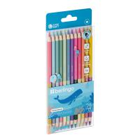 Карандаши цветные пастельные двусторонние Berlingo "SuperSoft. Pastel", 24цв., 12шт., заточе