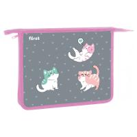 КанцРЦ Папка для тетрадей 1 отделение, А5 Forst "Kittens", 240*205*40мм, пластик, на молнии