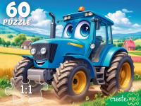 Купить ПАЗЛЫ 60 элементов. Трактор в поле  П60-5992 в БУКВАЕШКА