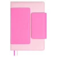 Ежедневник недатированный А5, Лайка светло-розовый с клапаном, 160 л., арт. 70614