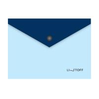 Папка-конверт А6 на кнопке. Colour Duet. No 3. Пластик матовый 180 мкм, цветной.