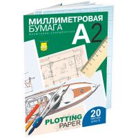 КанцРЦ Бумага масштабно-координатная Лилия Холдинг, А2 20л., голубая, в папке ПМ/А2