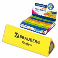 Самсон Ластик BRAUBERG "Fruity S", 44х15х15 мм, цвет ассорти, треугольный, 228713