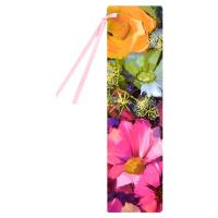 Закладка картонная для книг арт. 61195 / 50 НЕЖНЫЙ БУКЕТ ( размер 45х170 мм, материал: к