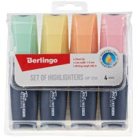 Текстовыделители Berlingo HP200, 1-5 мм, 4 пастельных цвета