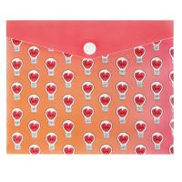 Папка для документов на кнопке пластиковая А6 Лампочки, арт. 69037