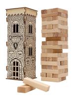 Купить Миленд Игрушка деревянная Игра "Башня. Замок" (28,5 см)в деревянной коробке. Конструктор 54 эл. Д в БУКВАЕШКА