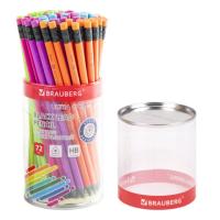 Самсон Карандаш чернографитный BRAUBERG "ULTRA COLOR", 1 шт., HB, с ластиком, пластиковый, 181708