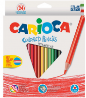 Карандаши цветные Carioca Traingular, 24 цвета