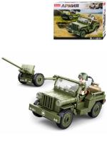 Купить РыжКот Конструктор пластик SLUBAN.Военный джип (143 дет.,1 фигур,в кор.)(Арт. M38-B0853) в БУКВАЕШКА