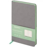 Самсон Ежедневник недатированный А5 138х213мм BRAUBERG "Metropolis Mix", под кожу, 136 л., серый, 1