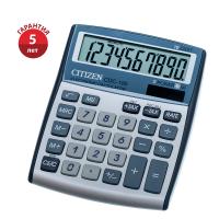 Калькулятор настольный Citizen CDC-100, 10 разр., двойное питание, 109*135*25мм, серый/белый