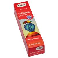 КанцРЦ Гуашь Гамма "Мультики", 06 цветов, 15мл, блок-тара, картон. упак.
