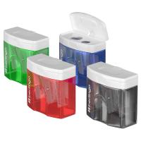 Точилка пластиковая Berlingo "Perfect XL", 2 отверстия, контейнер, ассорти BBp_15039