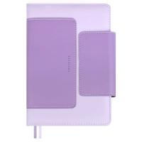 Ежедневник недатированный А5, Лайка сиреневый с клапаном, 160 л., арт. 70615