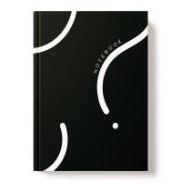 Книжка записная А5 96л 7БЦ 15158-EAC мат лам тисн фольг Белые линии