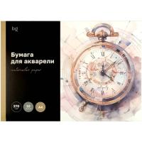 Папка для акварели 10л. А3, BG "Антикварные часы", 270г/м2