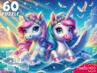 ПАЗЛЫ 60 элементов. ВОЛШЕБНЫЕ ЕДИНОРОГИ В МОРЕ (арт. УК60-0222)