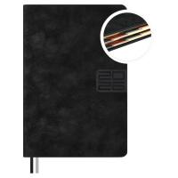 Ежедневник датированный 2026 А6+, Тиволи Глосс черный, 176 л., тон.офсет, арт. 70291