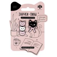 Значки-пины Розовые коты( 2 шт. в наборе)  арт. 71124 / 50