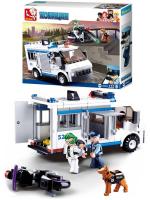 Купить Конструктор пластиковый Sluban Полиция. Погоня на бронеавтобусе (117 деталей, 3 фигурки) M3 в БУКВАЕШКА