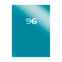 Тетрадь А5 96л. Скрепка. Клетка. Классическая серия. Аквамарин