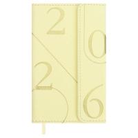 Еженедельник датированный 2026 95х155 мм, Бьянчини желтый, 64 л., арт. 70355