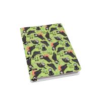 Тетрадь на кольцах А5 120л.со сменными блоками Ленивцы обл.мел.картон,мат.лам.выб.лак