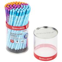 Самсон Карандаш чернографитный BRAUBERG "EXAM", 1 шт., HB, с ластиком, корпус ассорти, 181753