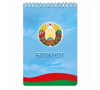 Блокнот (Гос. символика), 50л., клетка, спираль (голубой), 23с182.1