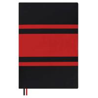 Ежедневник недатированный  А5, Софт-тая черный/красный, 160 л., арт. 71051