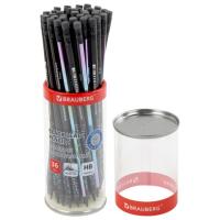 Карандаш чернографитный с принтом BRAUBERG, 1 шт, HB, с ластиком, 182020