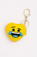 Брелок-кошелек силиконовый с карабином "Смайл-Смех до слёз" желтый 6*6 см