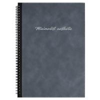 Записная книжка А4, 96 л., Нубук серый, арт. 70703