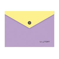 Папка-конверт А6 на кнопке. Colour Duet. No 2. Пластик матовый 180 мкм, цветной.