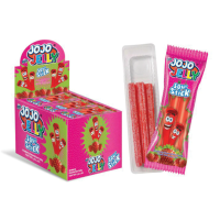 Кислые трубочки JOJO JELLY "Жевательный мармелад" со вкусом клубники , 20 г, КОНФИТОЙ