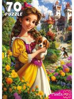 Купить Пазлы 70 эл. Принцесса со щенком в БУКВАЕШКА