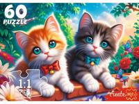 ПАЗЛЫ 60 элементов. КОТЯТА С БАНТИКАМИ (арт. УК60-0223)