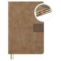 Ежедневник датированный 2026 А6+, Тиволи Глосс бежевый, 176 л., арт. 70294