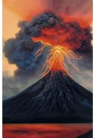 Книга д/записей А5 100л. Вулкан, матовая ламинация, тиснение фольгой