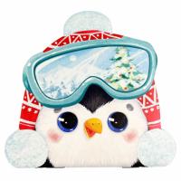 Блокнот А6, 30 л, Новогодний пингвин, арт. 69610