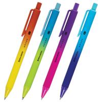 Ручка шариковая автоматическая BRAUBERG, корпус soft-touch, СИНЯЯ, 0,7мм, линия 0,35мм, 1442