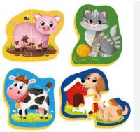 Купить Мягкий пазл "Домашние животные" в БУКВАЕШКА