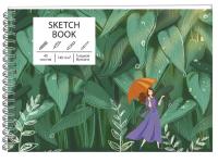 Скетчбук А5 40л. (140х200) Дюймовочка (Эксклюзив), евроспираль.
