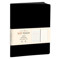 Книга для записей Soft Touch. Угольный черный, А5, 80 листов