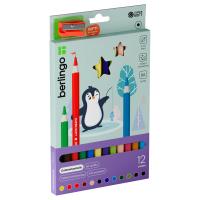 Карандаши цветные утолщенные Berlingo "SuperSoft. Jumbo", 12цв., шестигранные, заточ., европ