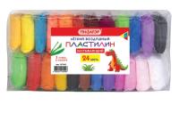 Пластилин супер лёгкий воздушный застывающий 24 цветов, 3 стека, ПИФАГОР, 107040