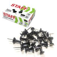 Самсон Силовые кнопки-гвоздики черные STAFF 50 штук, в картонной коробке, 271320