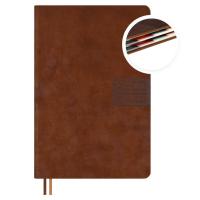 Ежедневник датированный 2026 А5, Думай как миллиардер коричневый, 176 л., арт. 70240